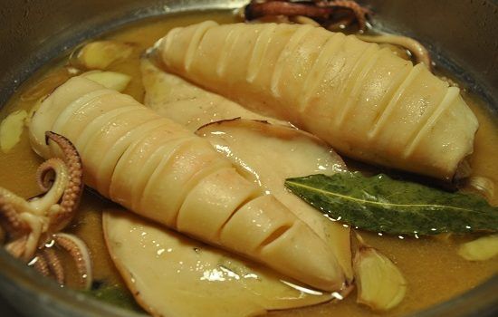 Receta de calamar en aceite