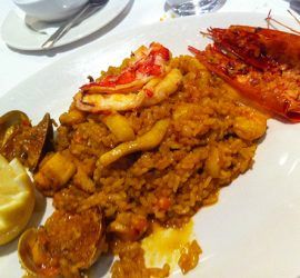 Restaurante la Playa arroz con carabineros y almejas