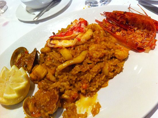 Restaurante la Playa arroz con carabineros y almejas